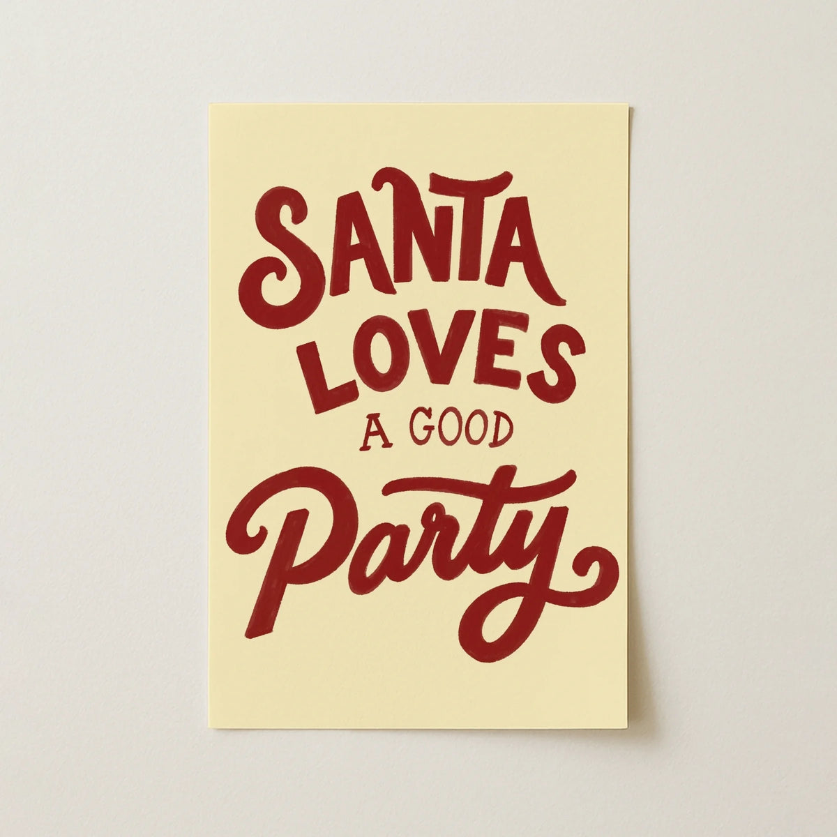 Santa Loves a Good Party – Póster de Navidad