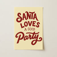 Santa Loves a Good Party – Póster de Navidad