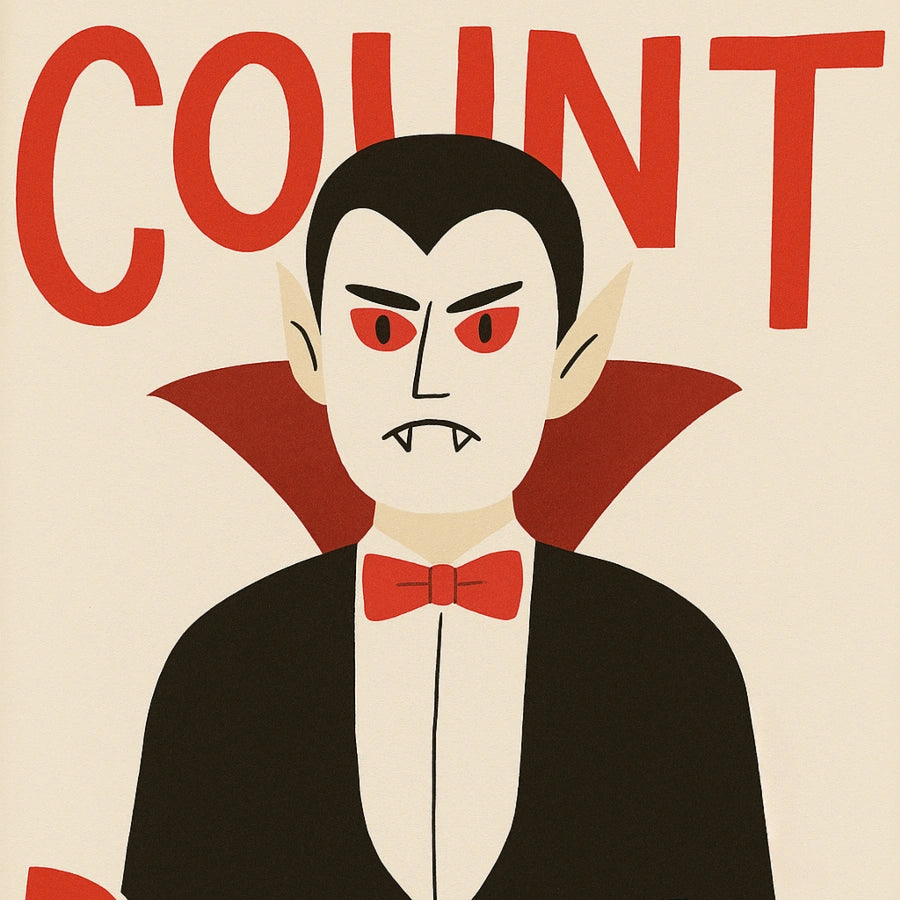 Count Dracula Halloween Print – Funny Vampire Wall Art