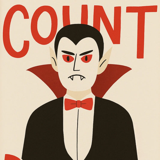Count Dracula Halloween Print – Funny Vampire Wall Art