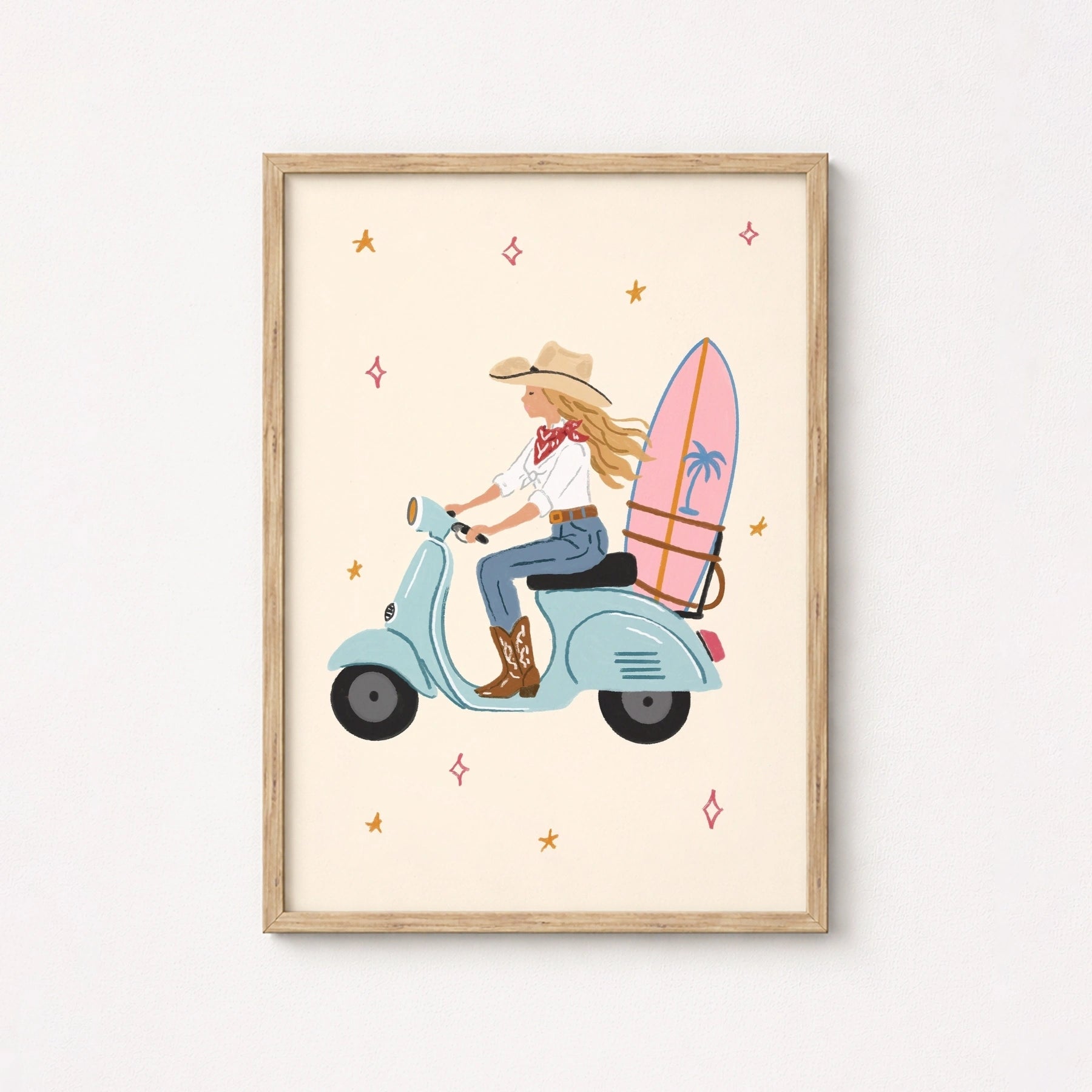Affiche de Vespa surf