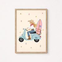 Affiche de Vespa surf