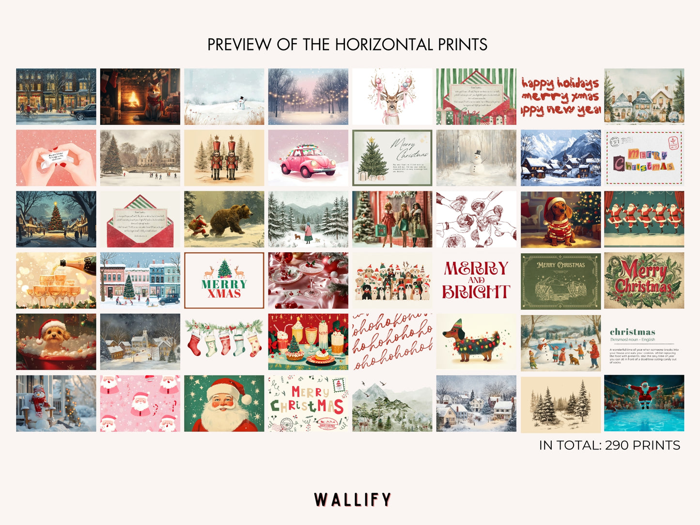 Trendy Christmas Commercial License, over 290 prints