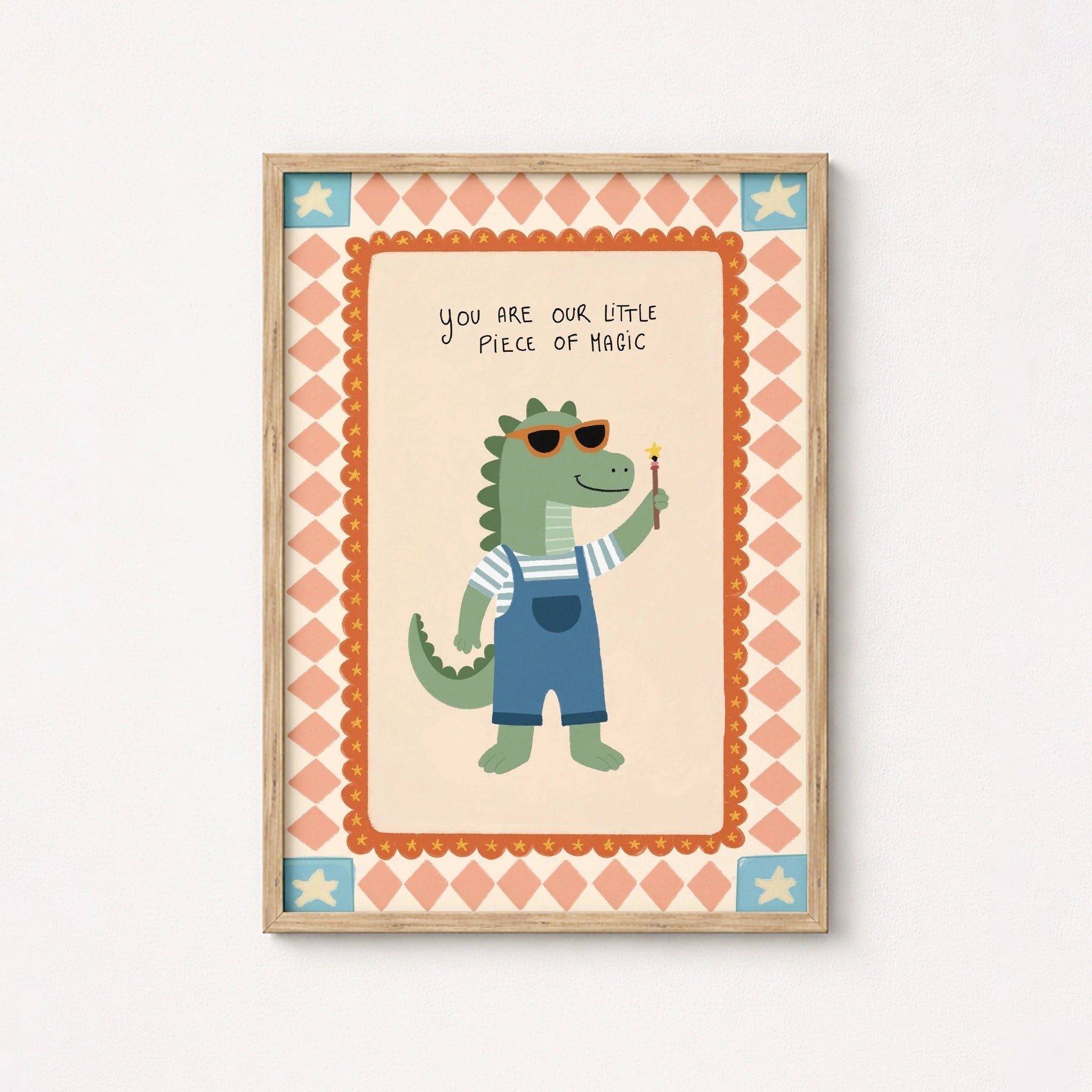 Decorazione per cameretta a tema dinosauro fiabesco