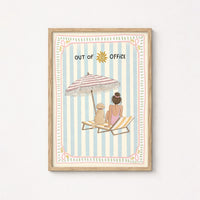 Trendy Beach Girl Print, Coastal Wall Decor