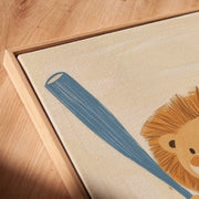 Baseball Lion – Nursery & Kids Canvas Wall Art
