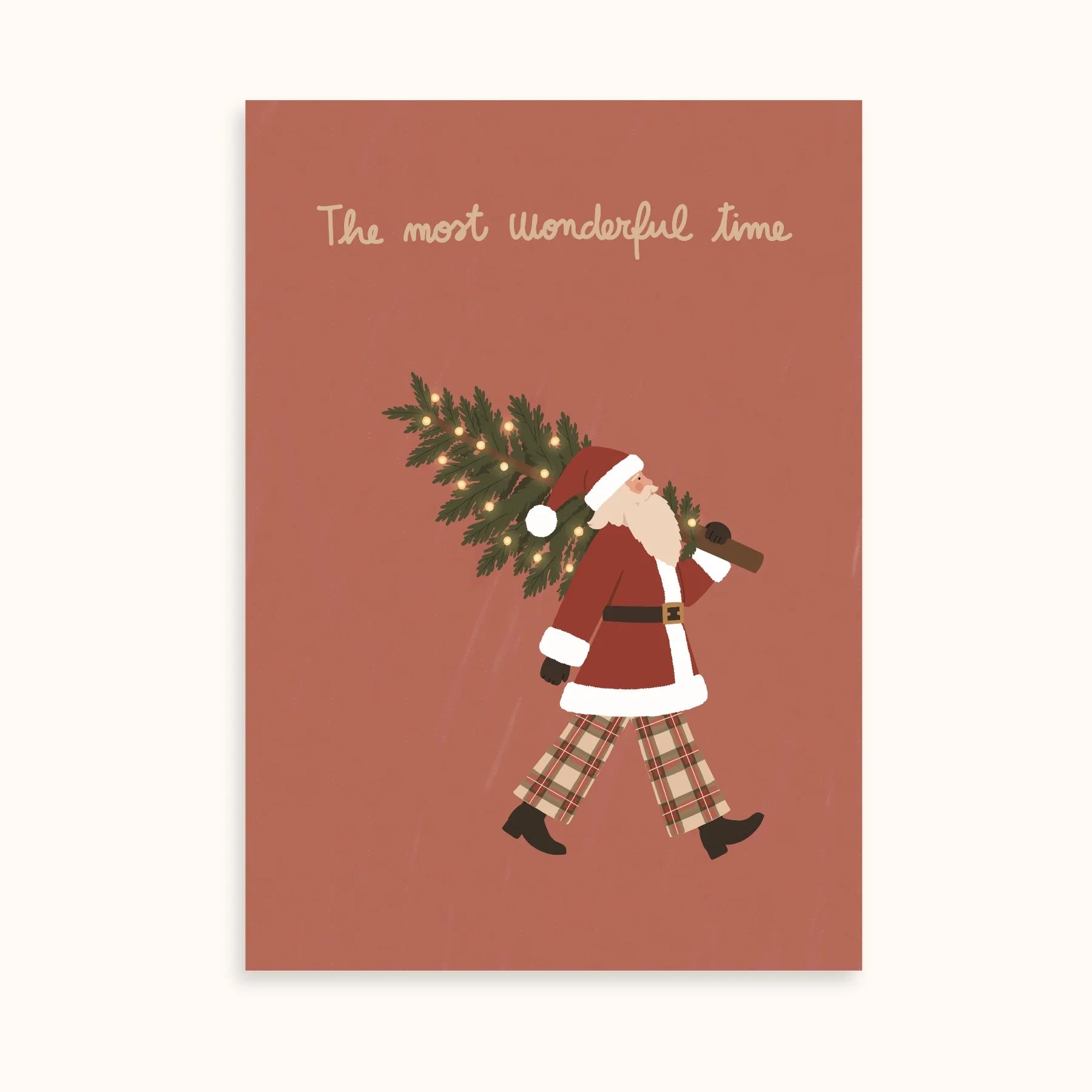 Babbo Natale e renna – Set di 2 poster natalizi