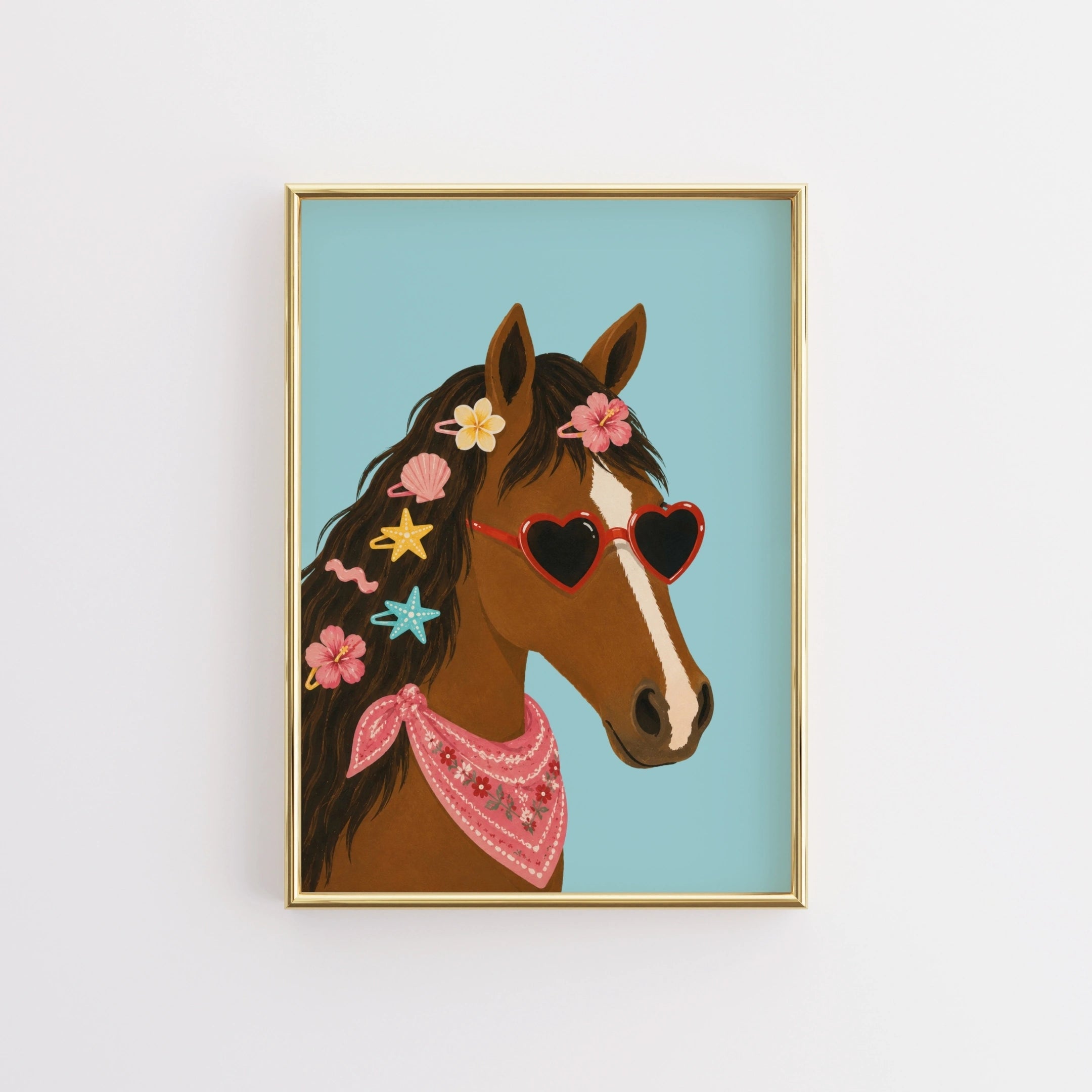 Coastal Cowgirl Horse Wall Art