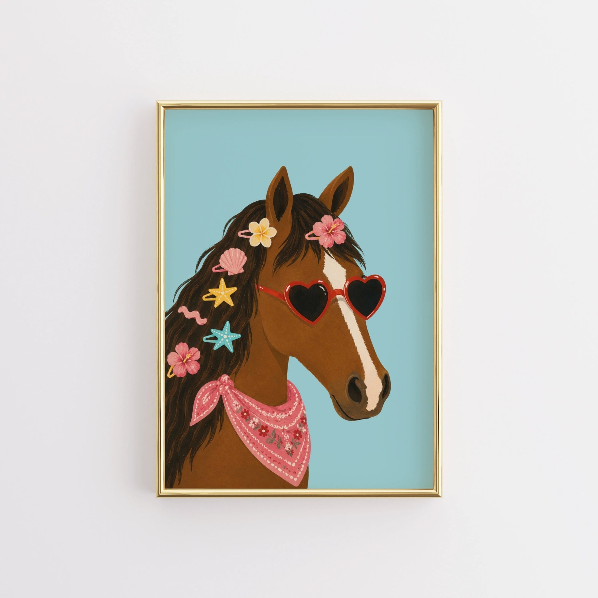 Coastal Cowgirl Horse Wall Art