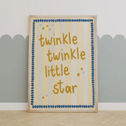 Twinkle Little Star Yellow Stripes – Nursery & Kids Wall Art