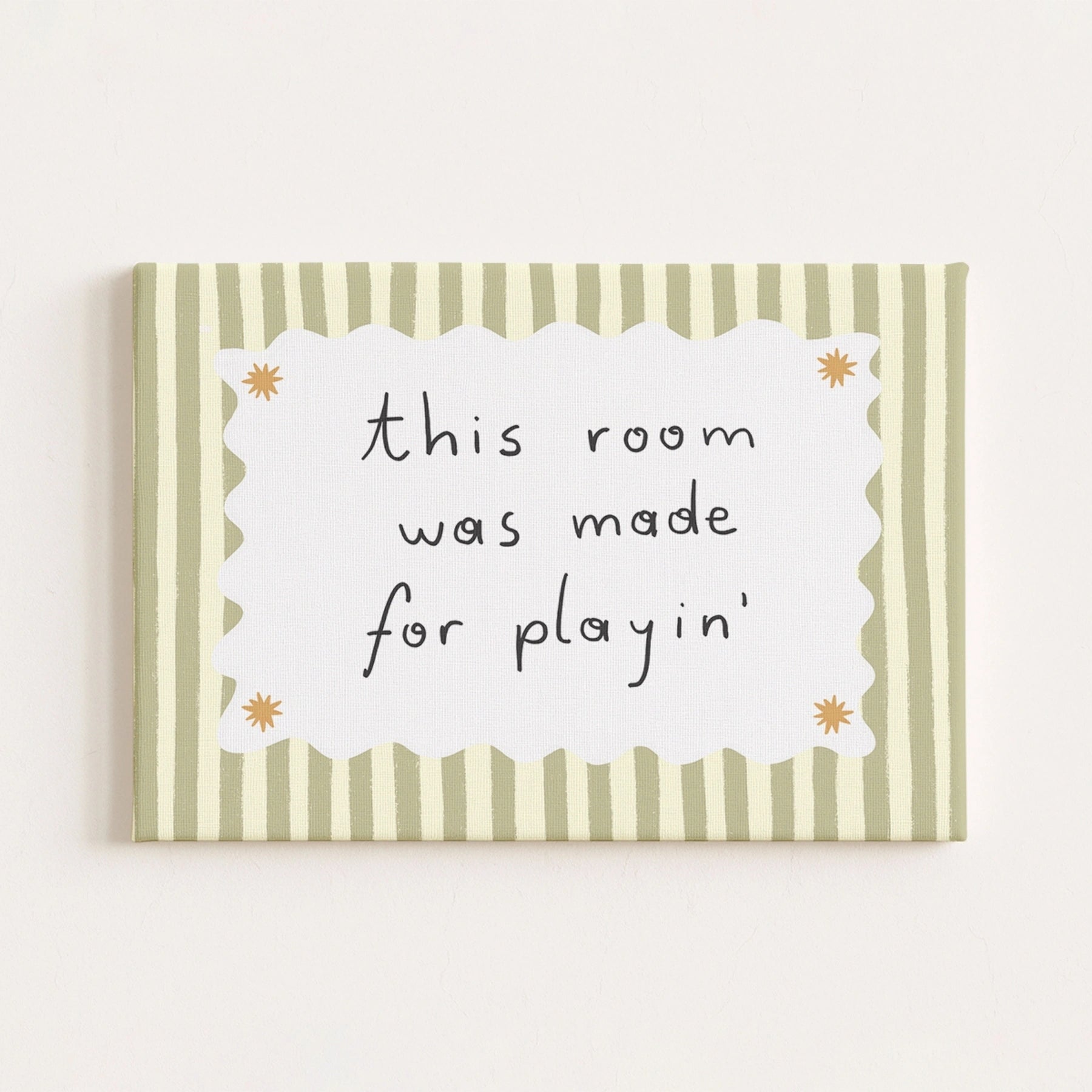 This Room Was Made for Playin' Nursery Canvas Print