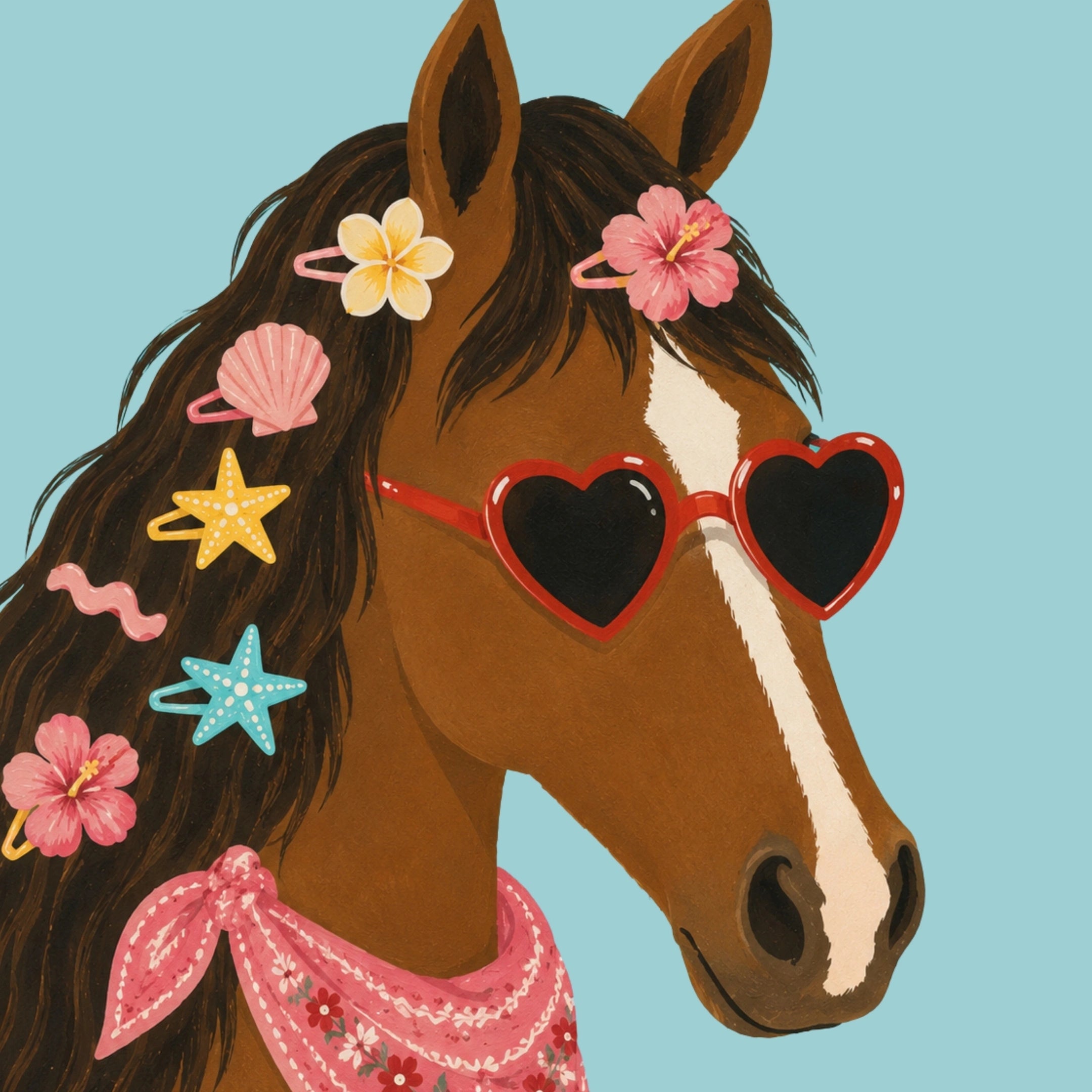 Coastal Cowgirl Horse Wall Art
