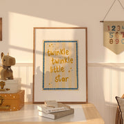 Twinkle Little Star Yellow Stripes – Nursery & Kids Wall Art