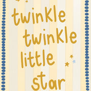 Twinkle Little Star Yellow Stripes – Nursery & Kids Wall Art