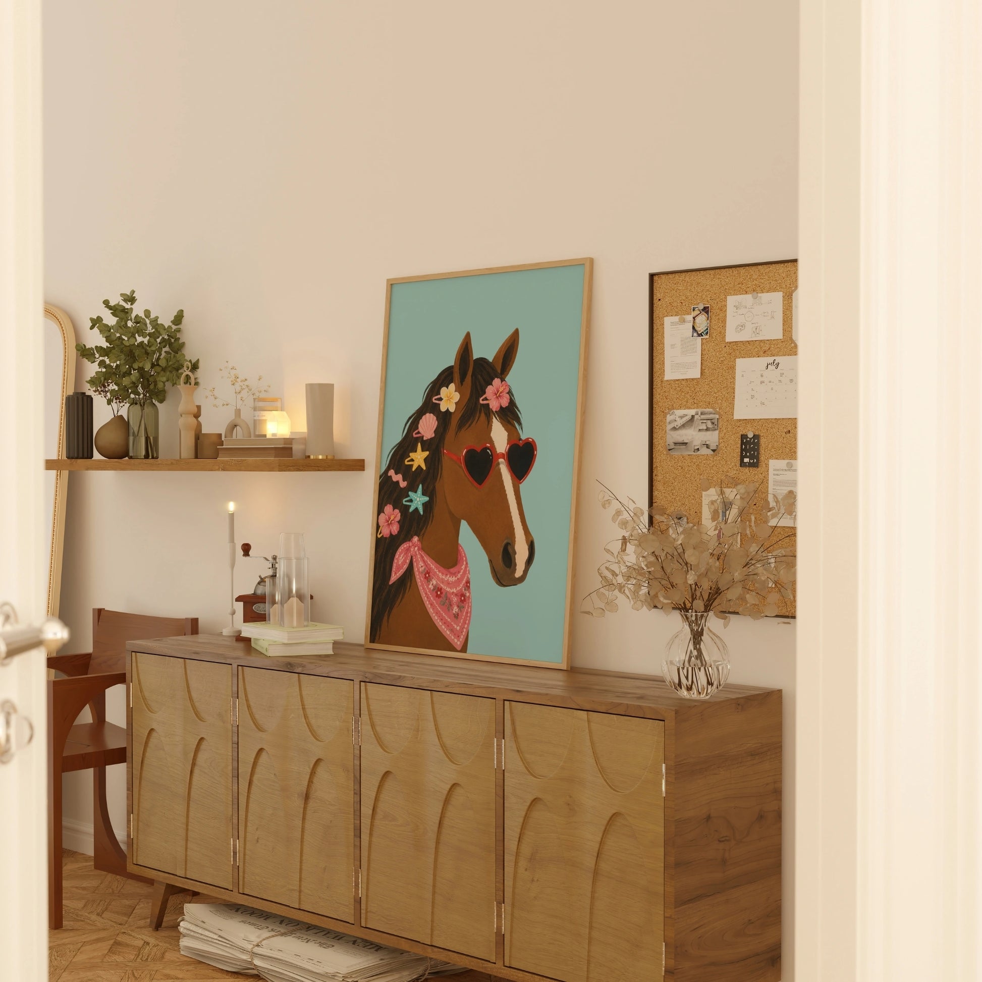 Coastal Cowgirl Horse Wall Art