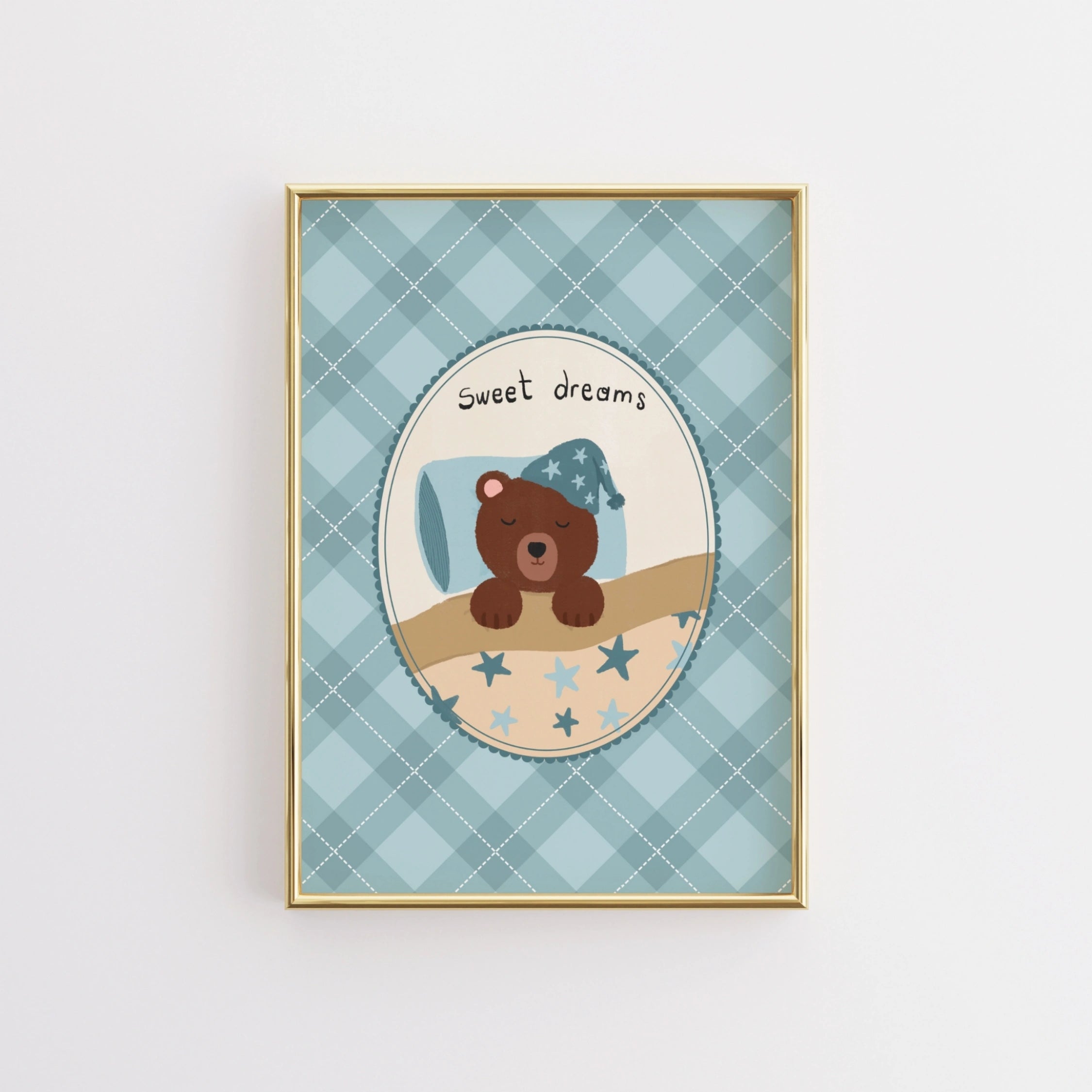 Stampa per cameretta dei bambini "Sweet Dreams Bear"