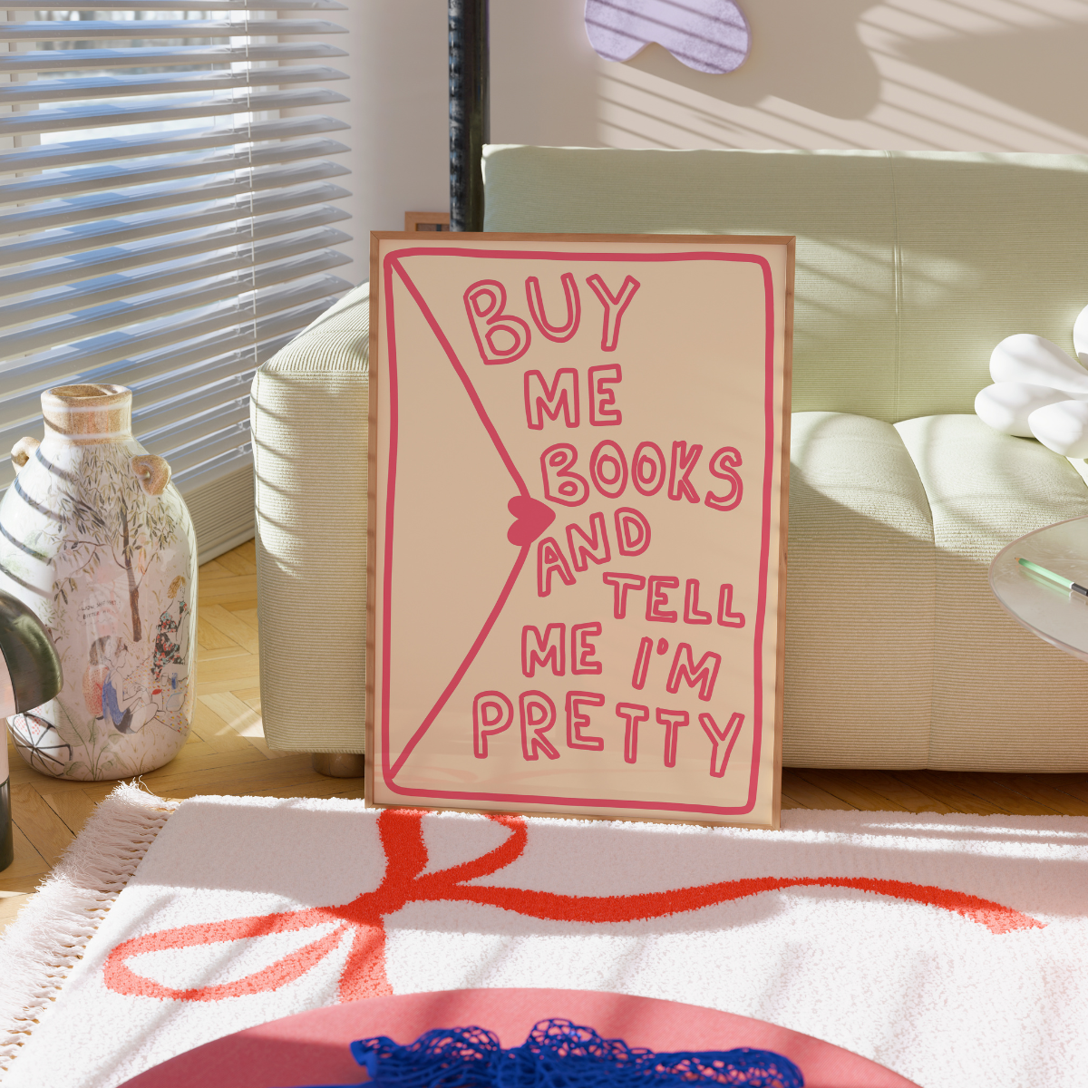 Buy Me Books Print – Funny Romantic Wall Art
