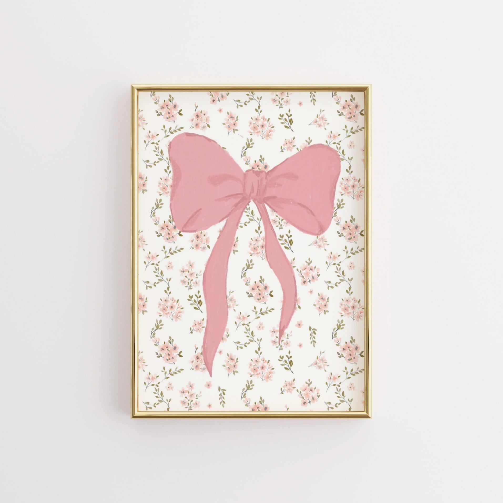 Décoration murale pour chambre d'enfant avec nœud rose