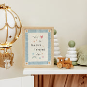 This the Life I Prayed for Heart - Nursery & Kids Wall Art