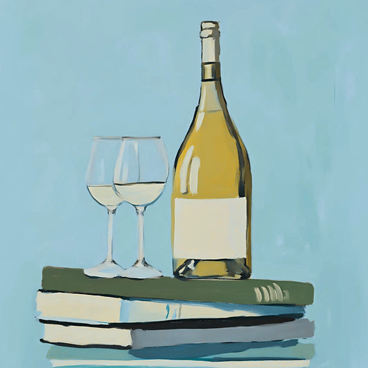 Books and Wine Wall Art – Cozy Book Lover Printable