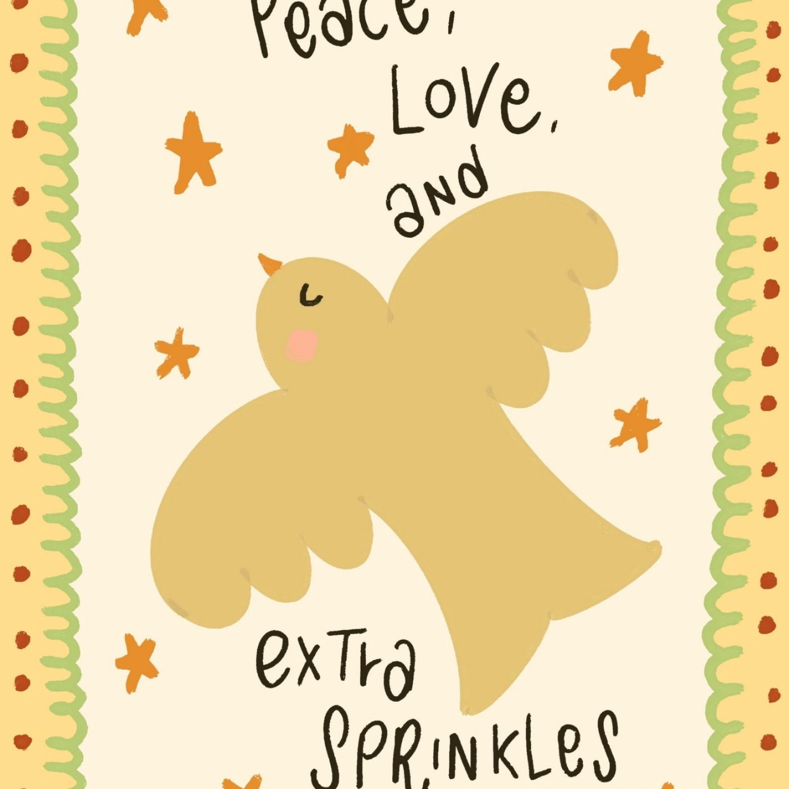 Peace Love and Extra Sprinkles Christmas Print