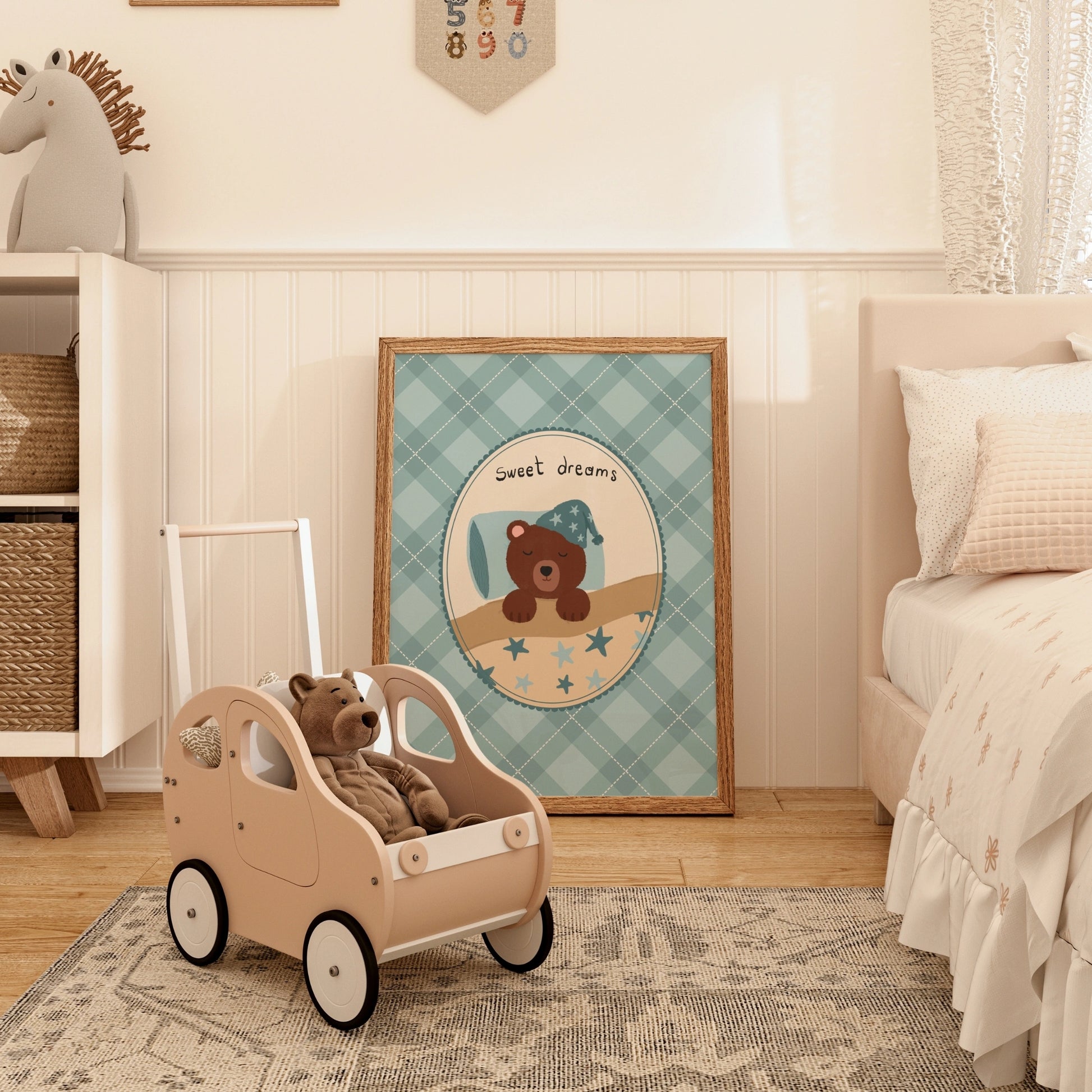 Sweet Dreams Bear Nursery Print
