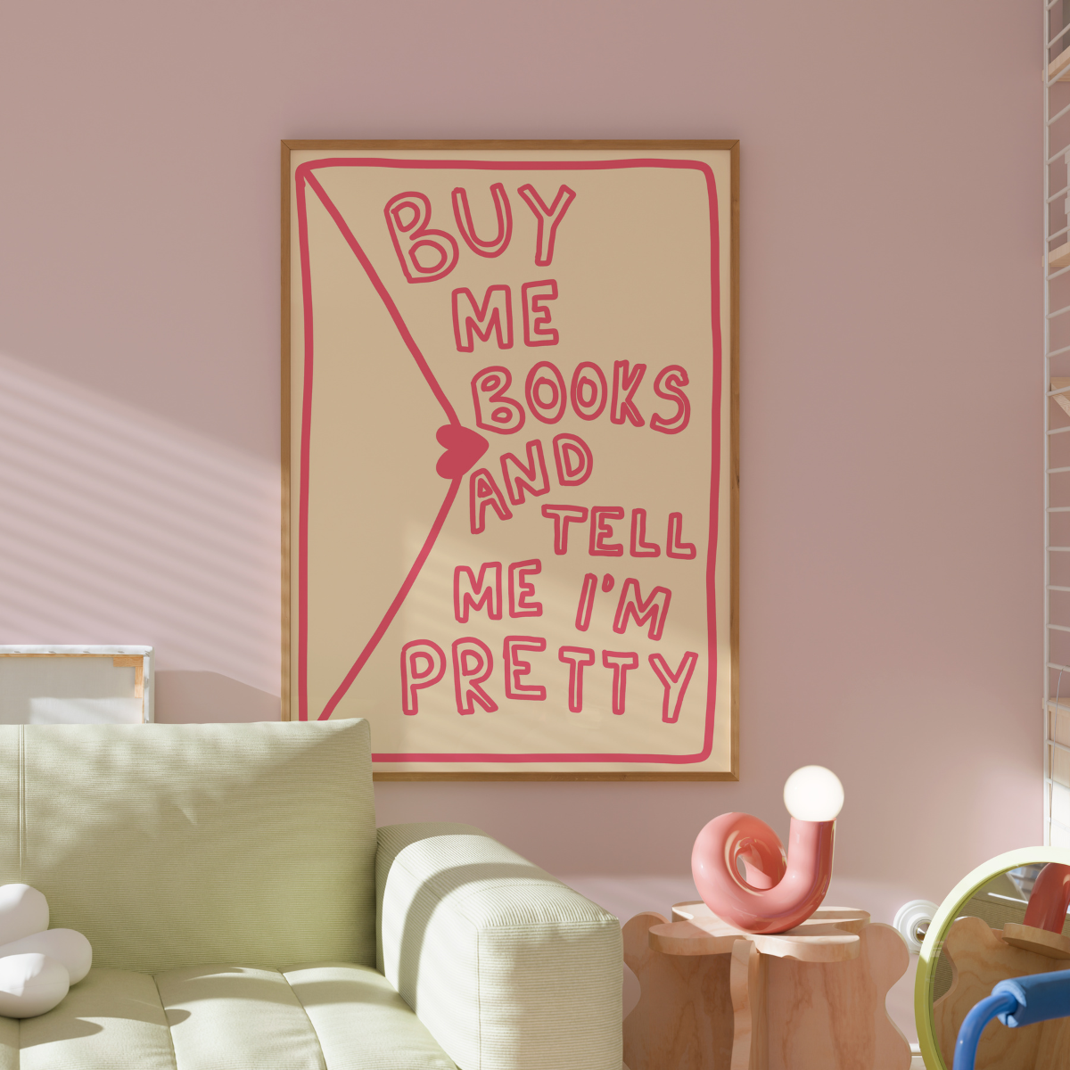 Buy Me Books Print – Funny Romantic Wall Art