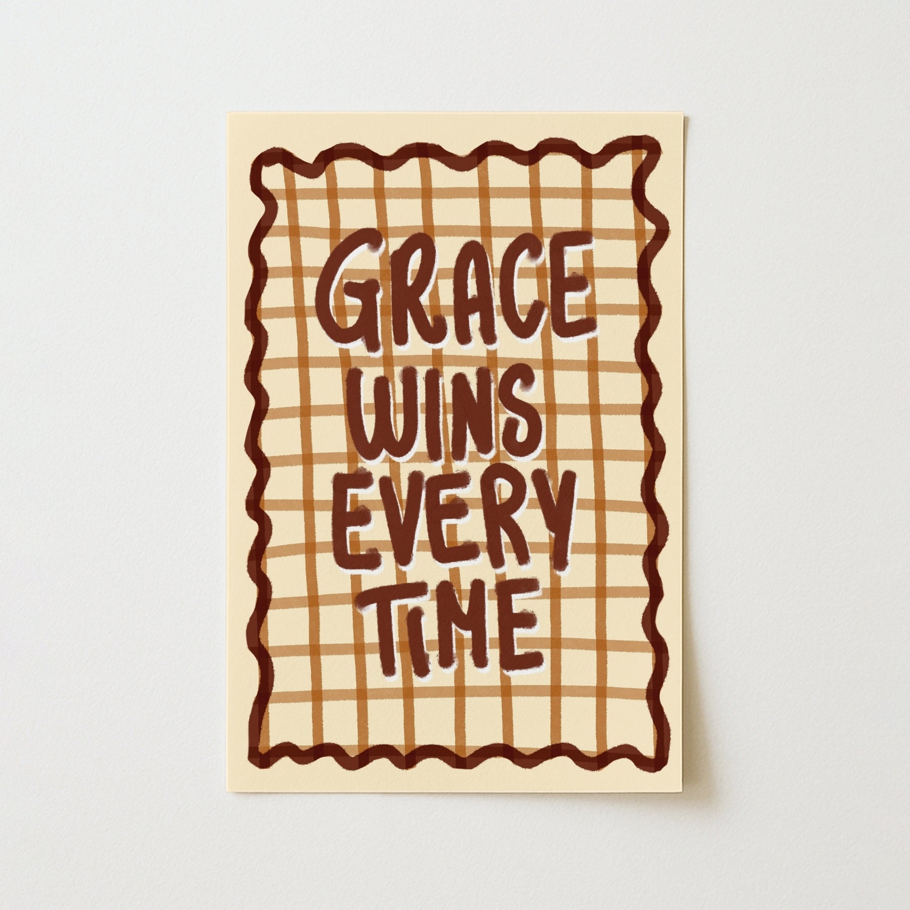 Grace Wins Every Time Wall Art - Christian Autumn Print, Christian Wall Decor