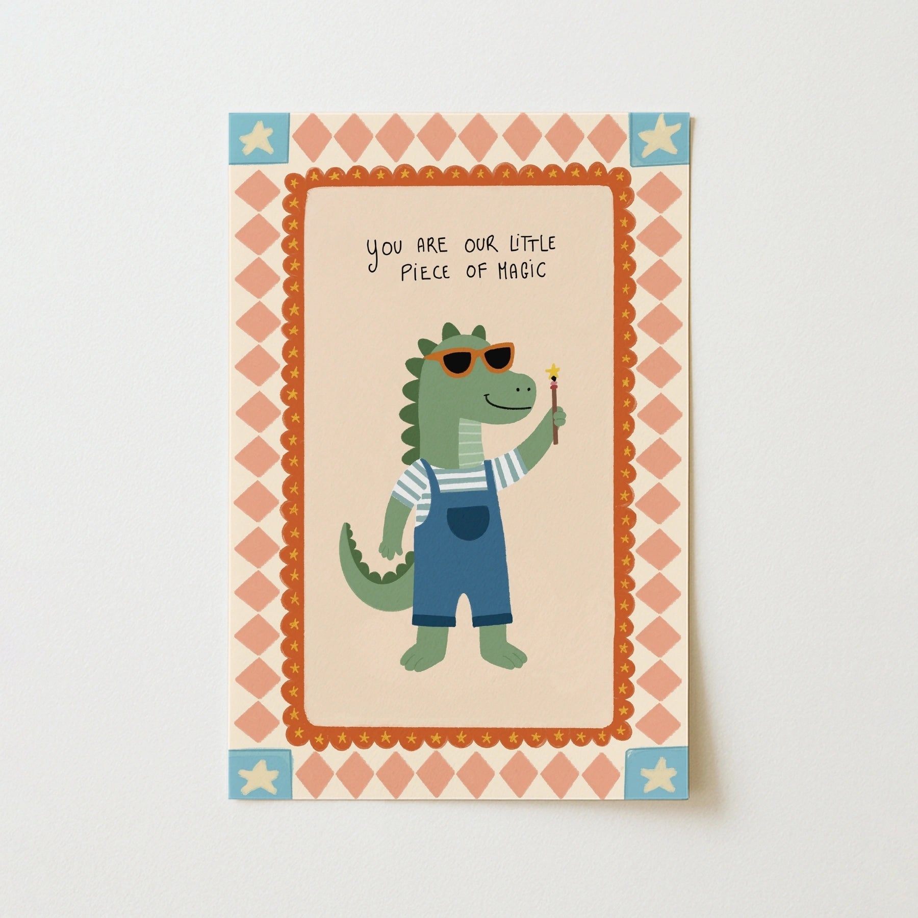 Decorazione per cameretta a tema dinosauro fiabesco