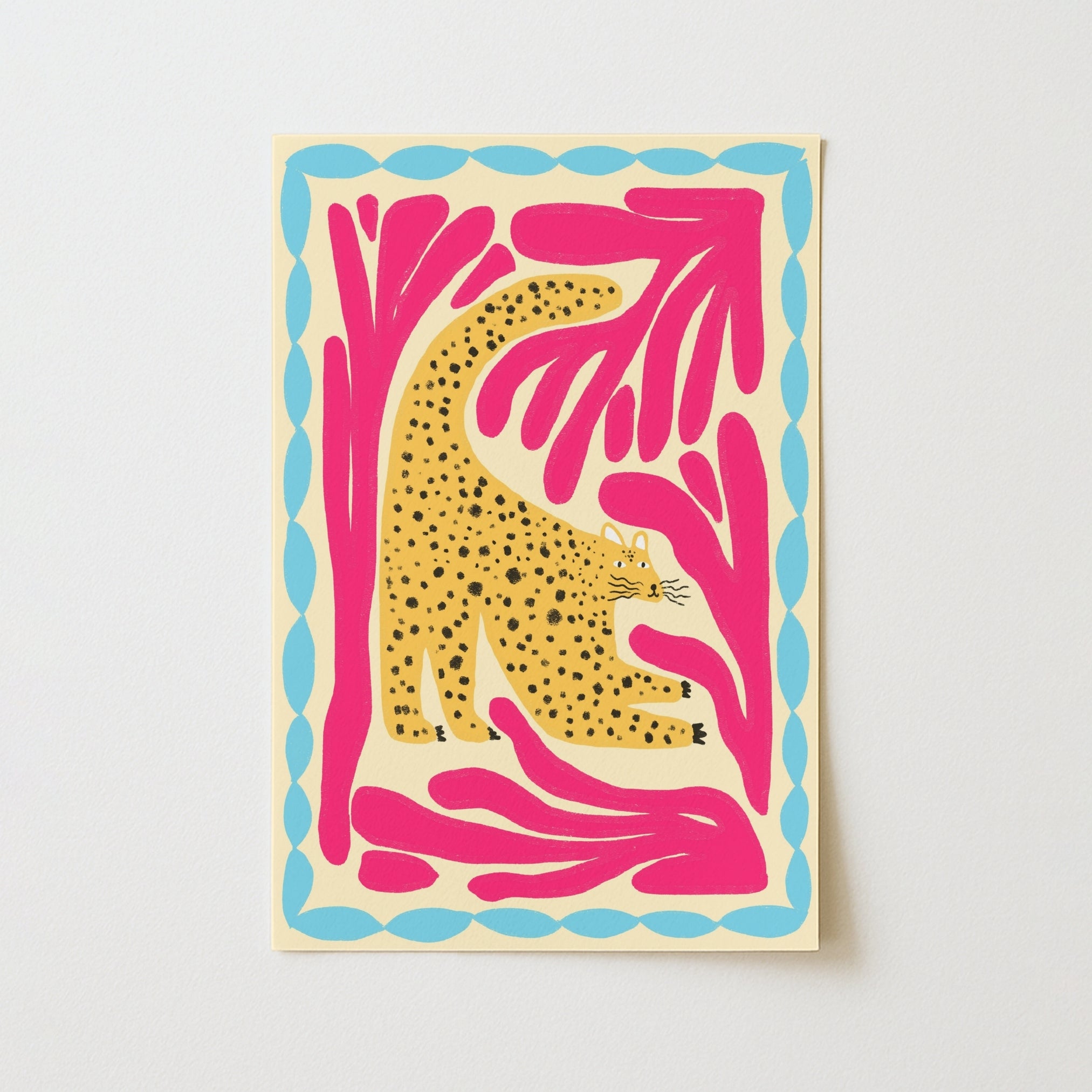 Stampa murale leopardo - Stampa della giungla costiera