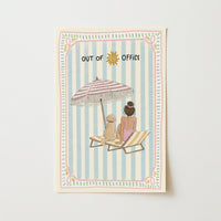 Trendy Beach Girl Print, Coastal Wall Decor
