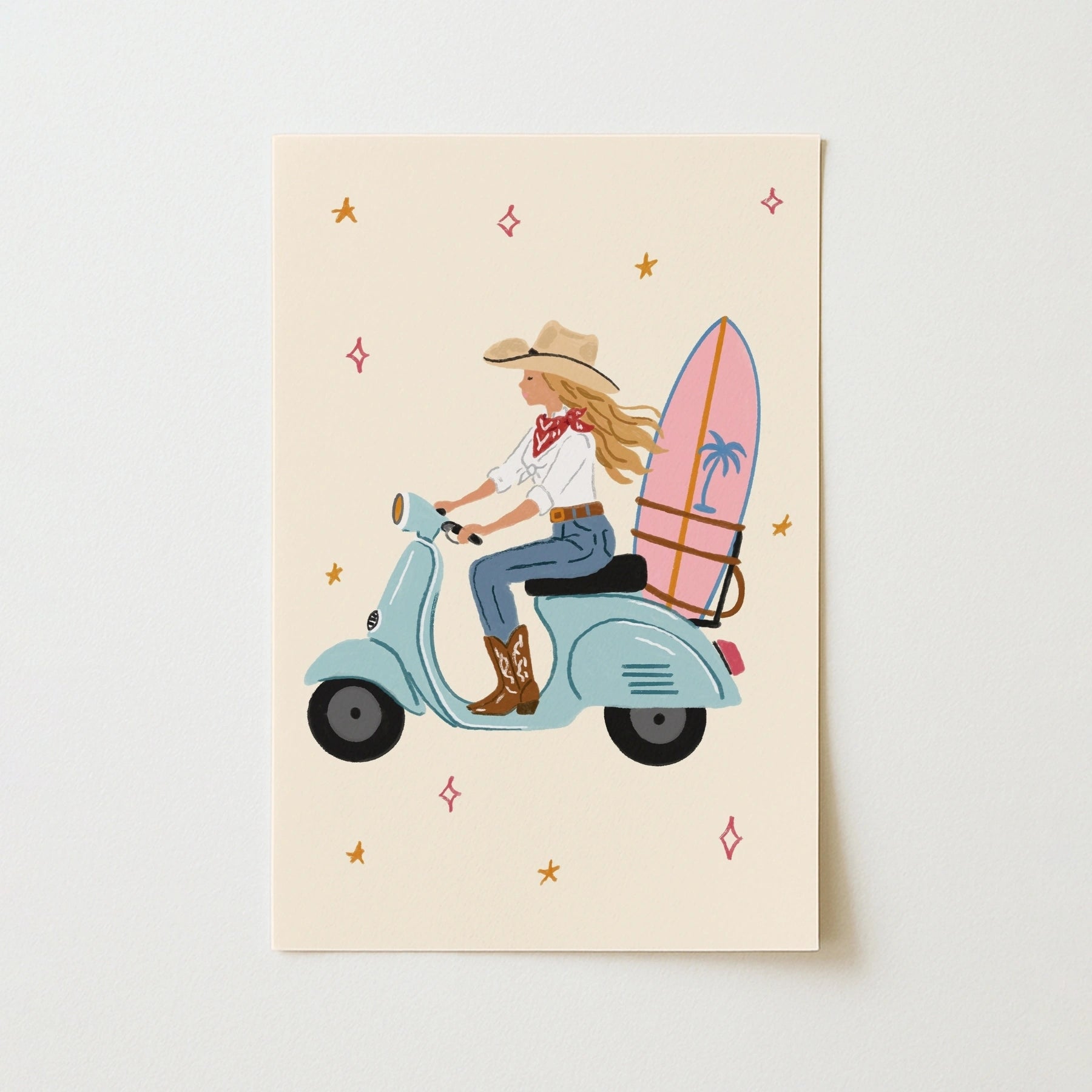 Affiche de Vespa surf