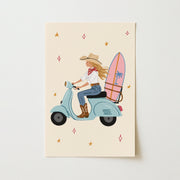 Vespa Surf – Arte de pared costera
