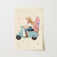 Affiche de Vespa surf