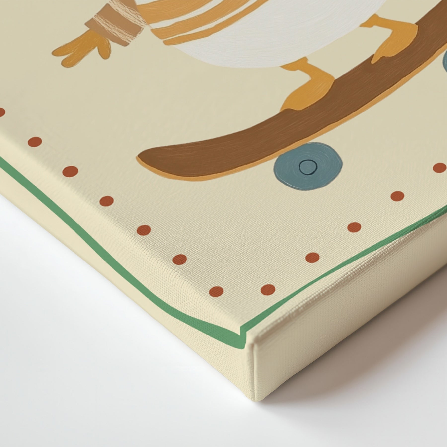 Silly Goose Skateboard Nursery Canvas Print