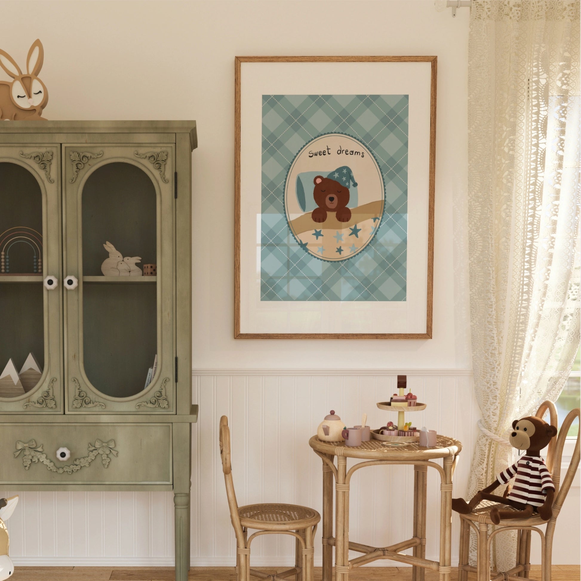 Sweet Dreams Bear Nursery Print