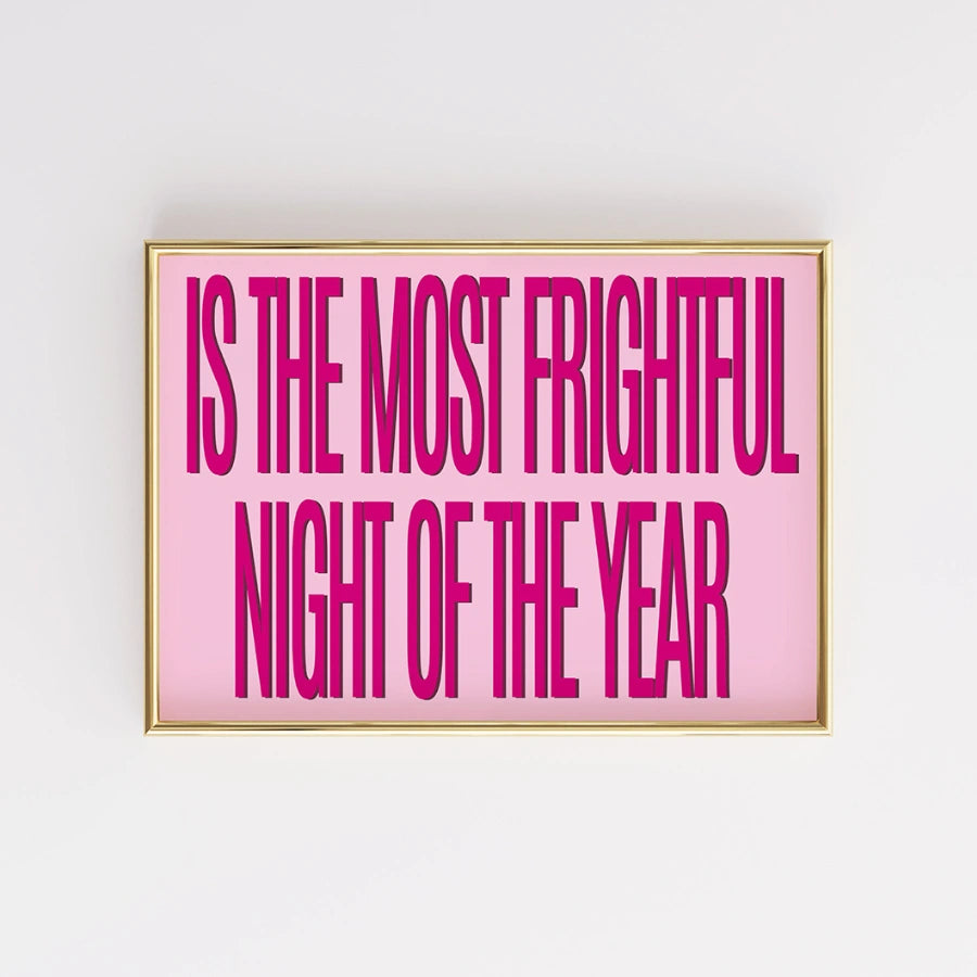 Most Frightful Night Wall Art – Bold Halloween Typography Print