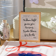 Trade Lemons for Books Yellow Library Card – Bookish Wall Art