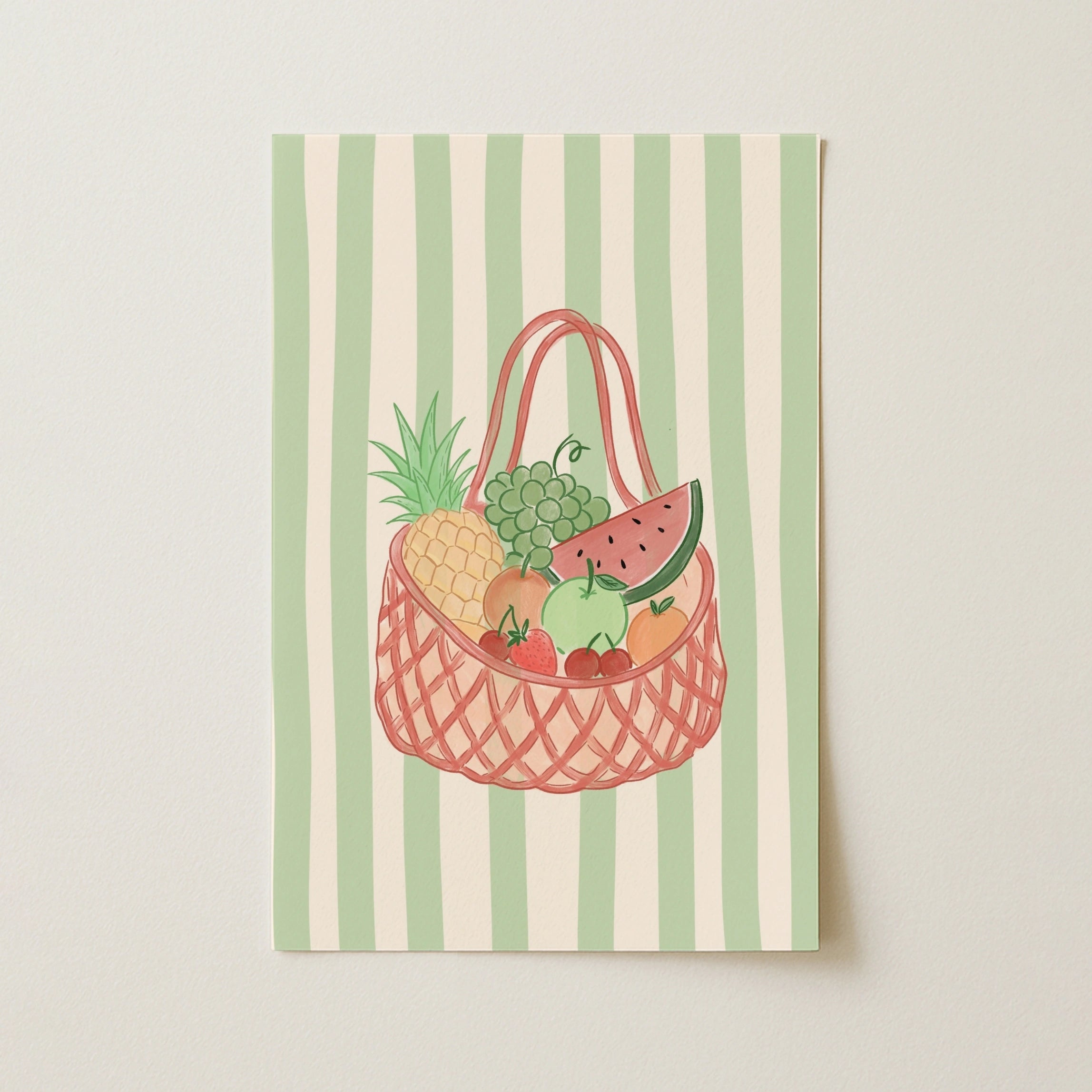 Summer Fruit Basket Wall Art