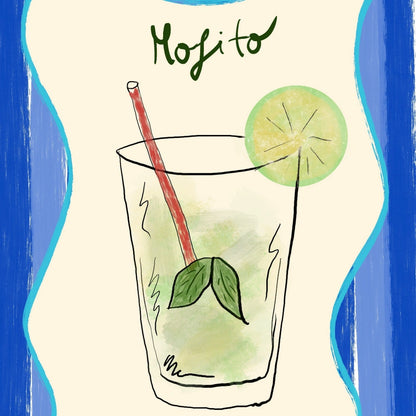 Mojito Cocktail Wall Art – Fun Kitchen Printable Drink Poster
