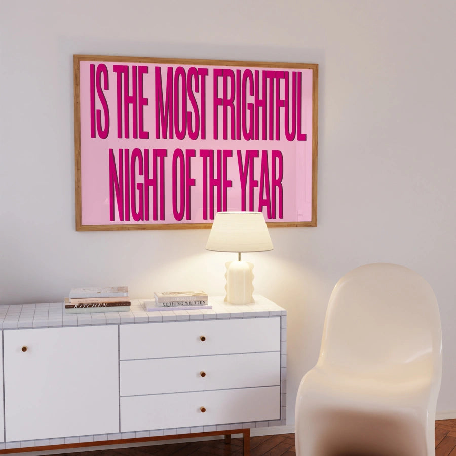Most Frightful Night Wall Art – Bold Halloween Typography Print