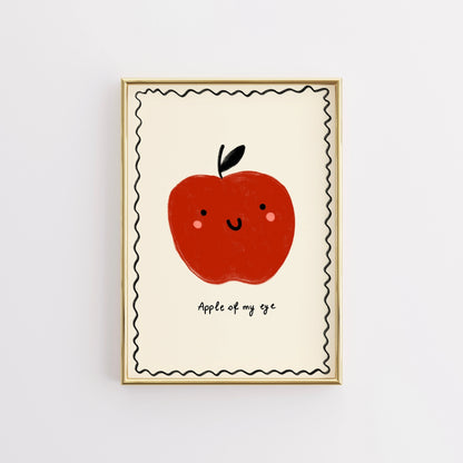 Apple of My Eye Wall Art – Cute Nursery Print