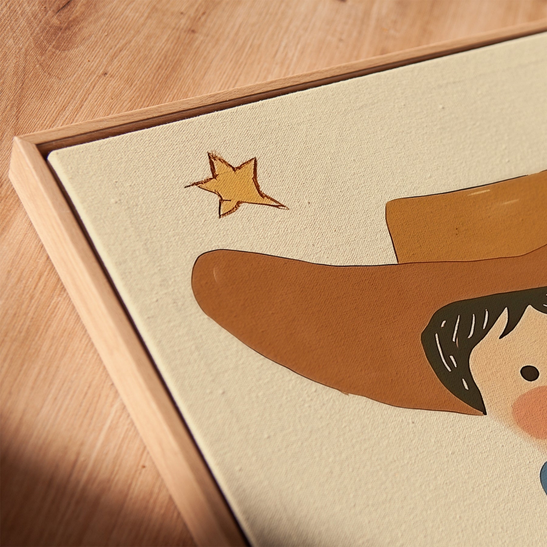 Cowboy Kids Canvas Wall Art, Western Nursery Print