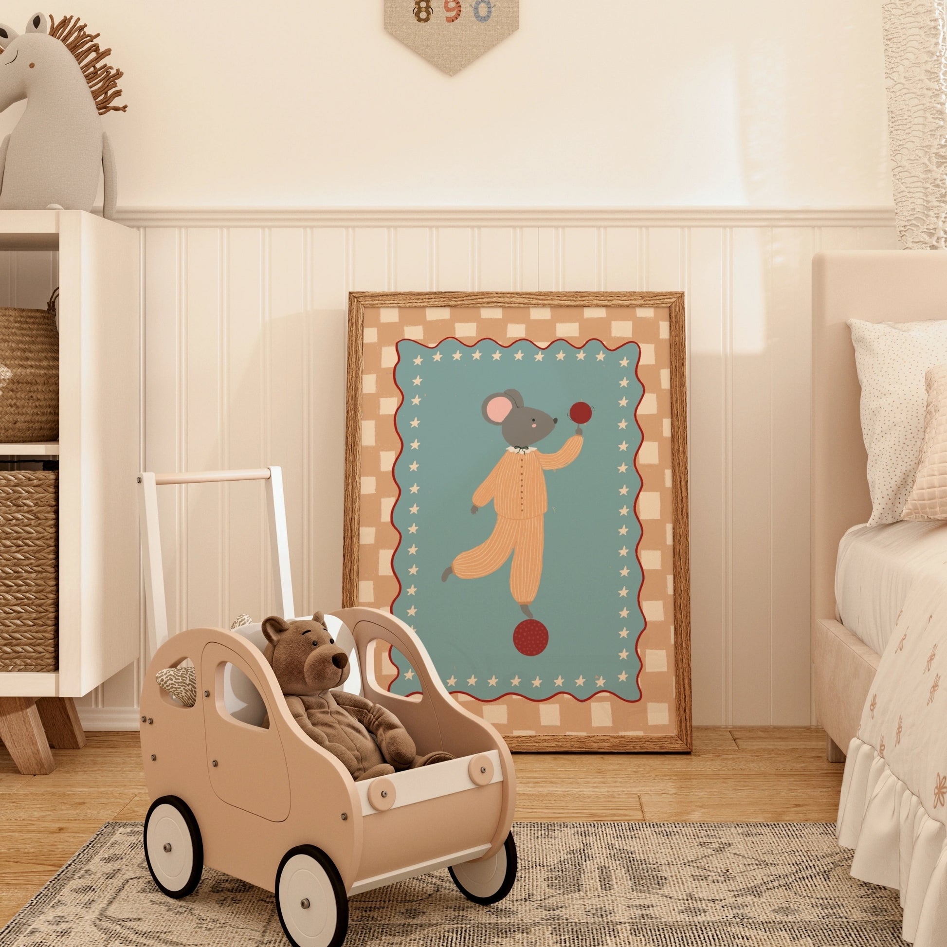 Stampa per cameretta dei topi da circo