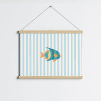 Blue Tropical Fish Wall Art