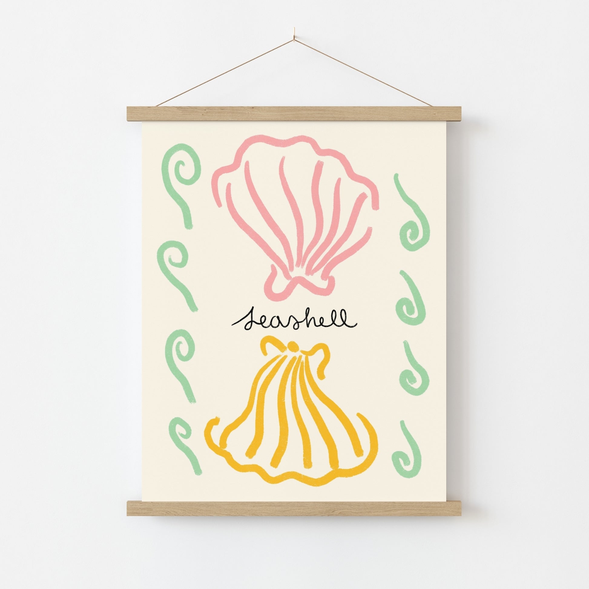 Seashell Wall Art - Preppy Coastal Print