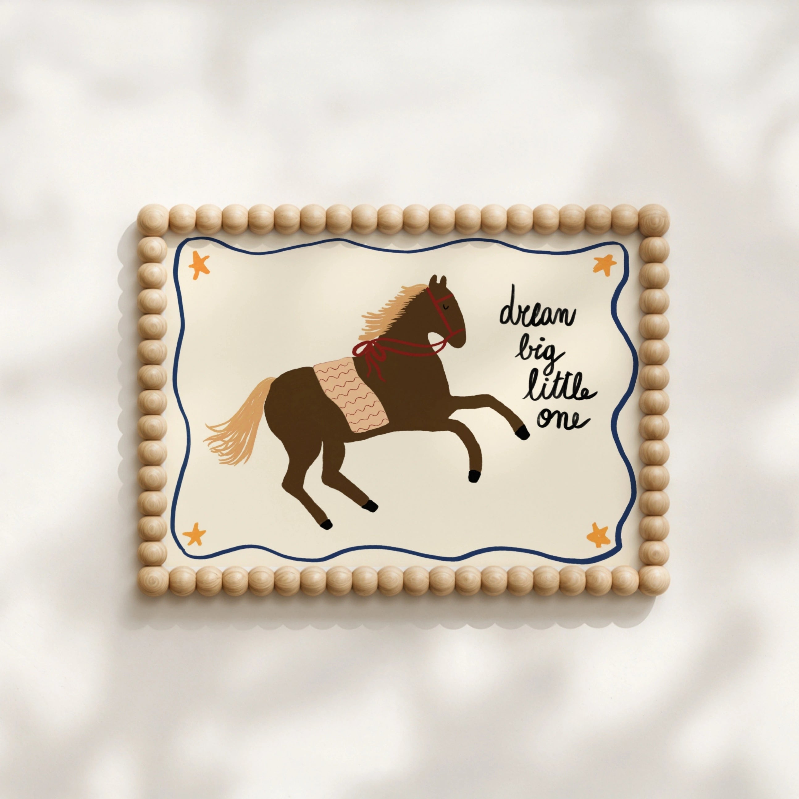 Dream Big Little One Horse Print, Vintage Nursery Decor