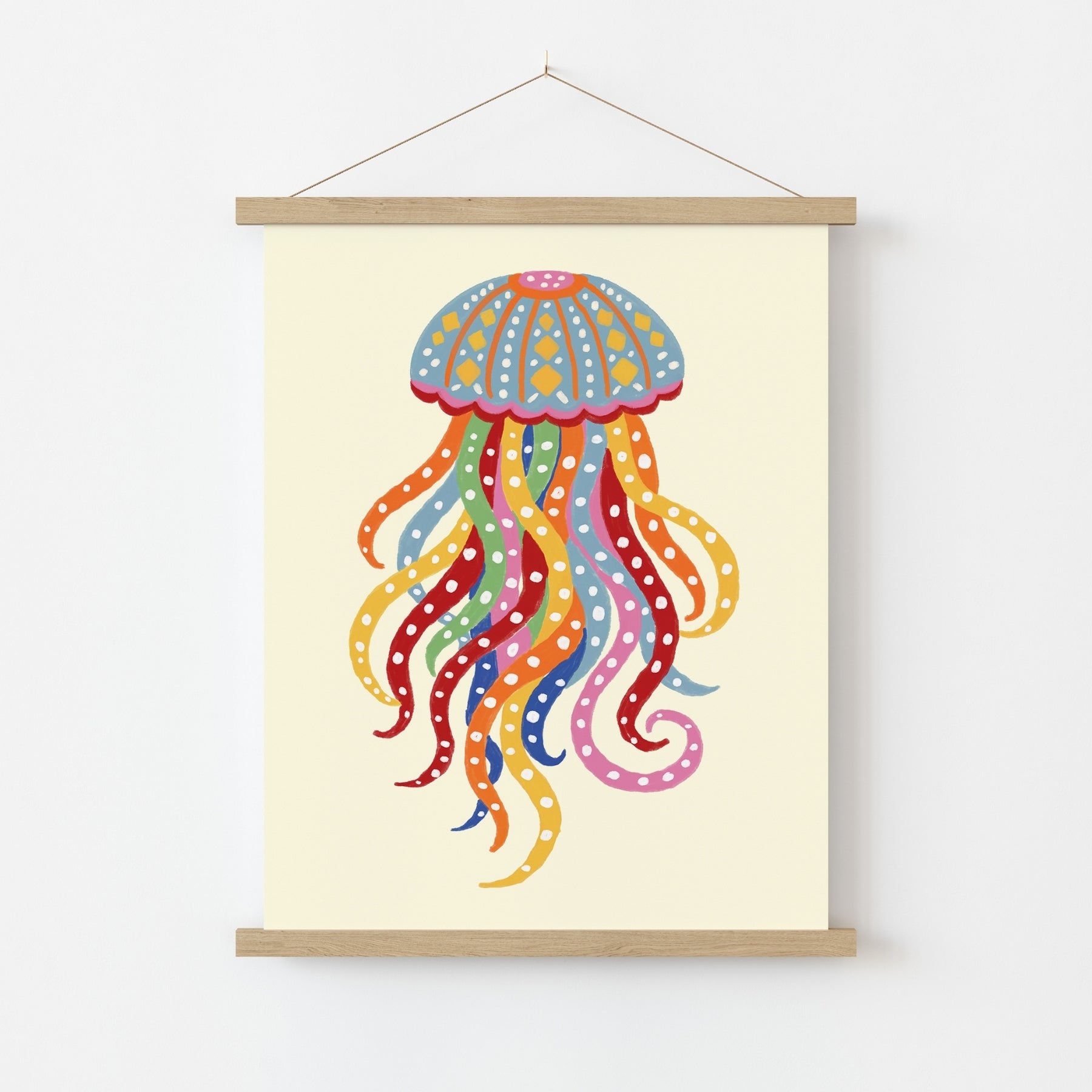 Colorful Jellyfish Wall Art