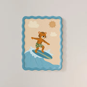 Surfing Tiger – Nursery & kids wall art