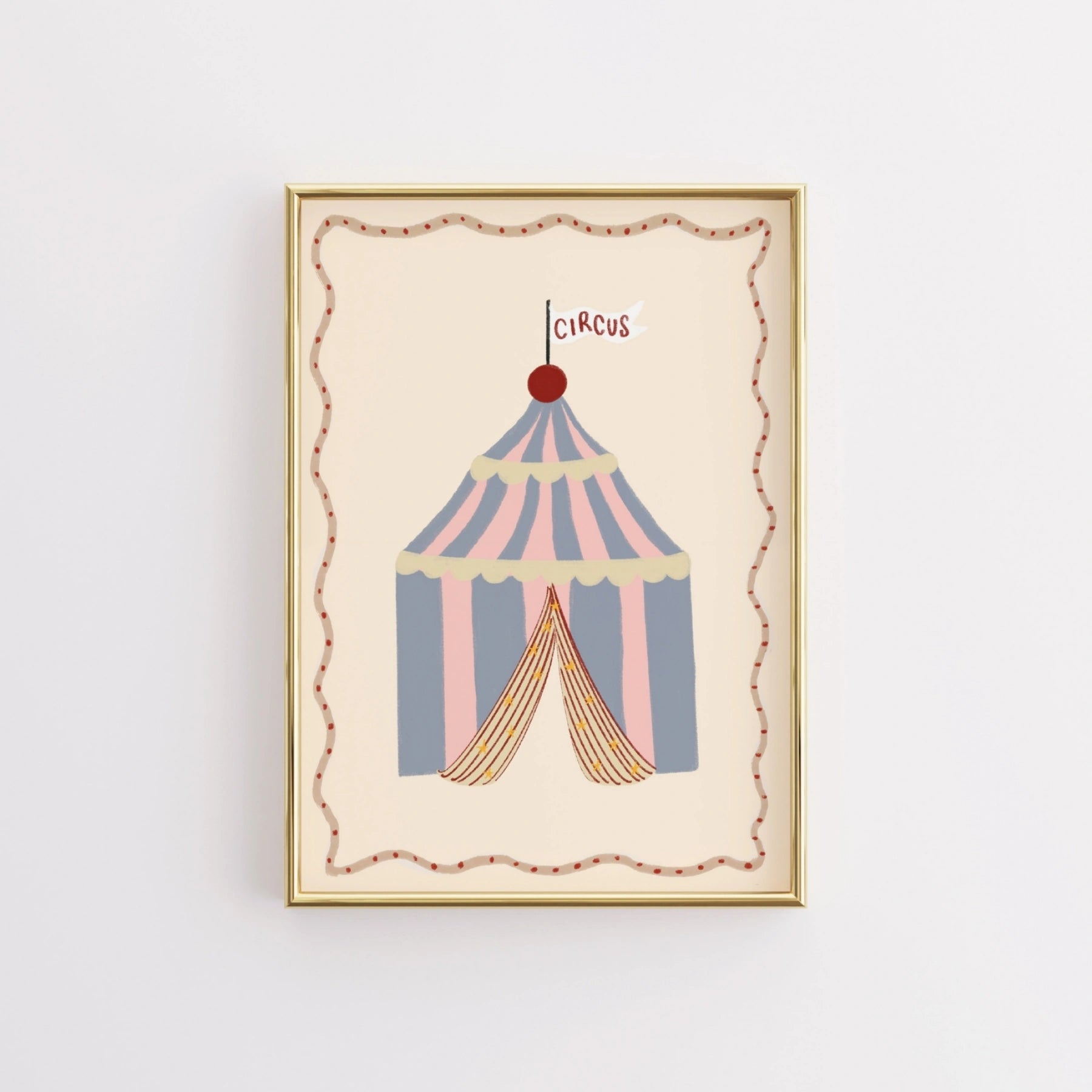 Stampa nursery con tenda da circo